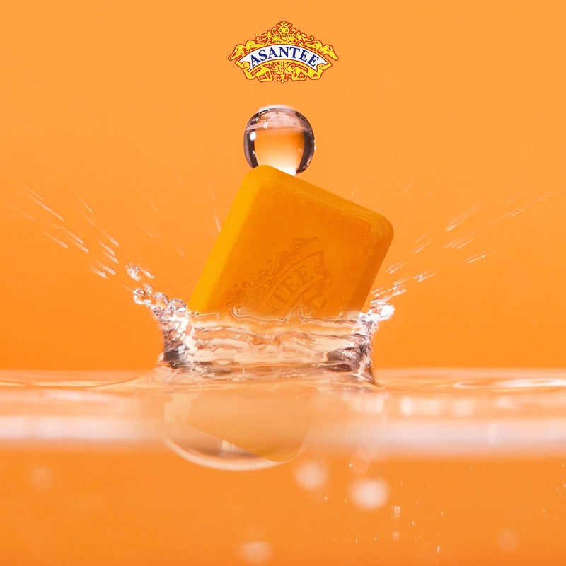 Asantee صابون أسانتي البابايا والعسل مع فيتامين C وE وQ10 لتنظيف البشرة 4.40 أونصة (عبوة من 3) - Image 4